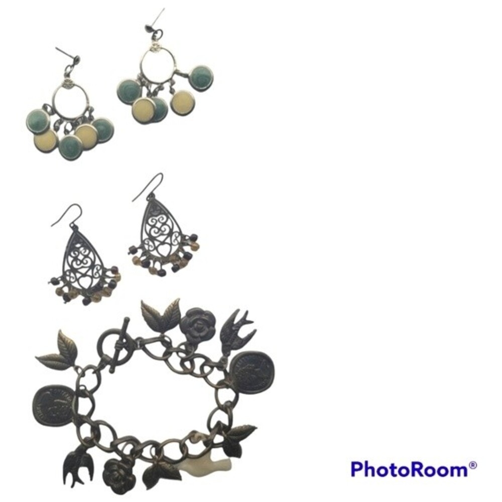 BOHO JEWELRY BUNDLE [2 EARRINGS & 1 CHARM BRACELET]